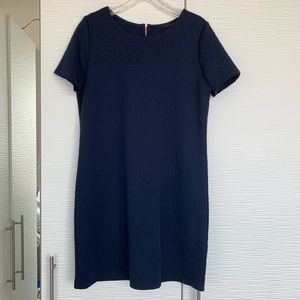 Navy Textured Knit Dress
